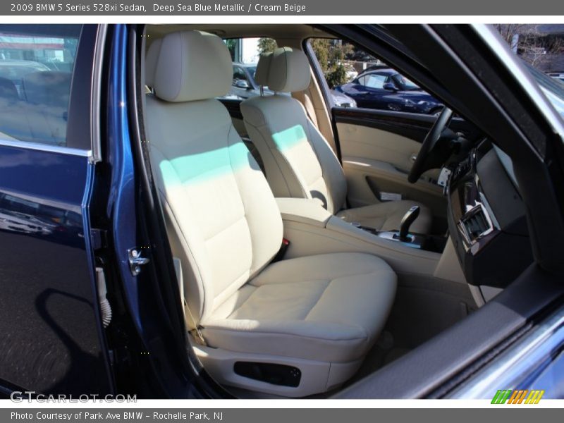 Deep Sea Blue Metallic / Cream Beige 2009 BMW 5 Series 528xi Sedan