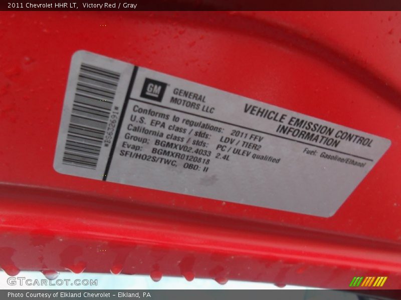 Victory Red / Gray 2011 Chevrolet HHR LT