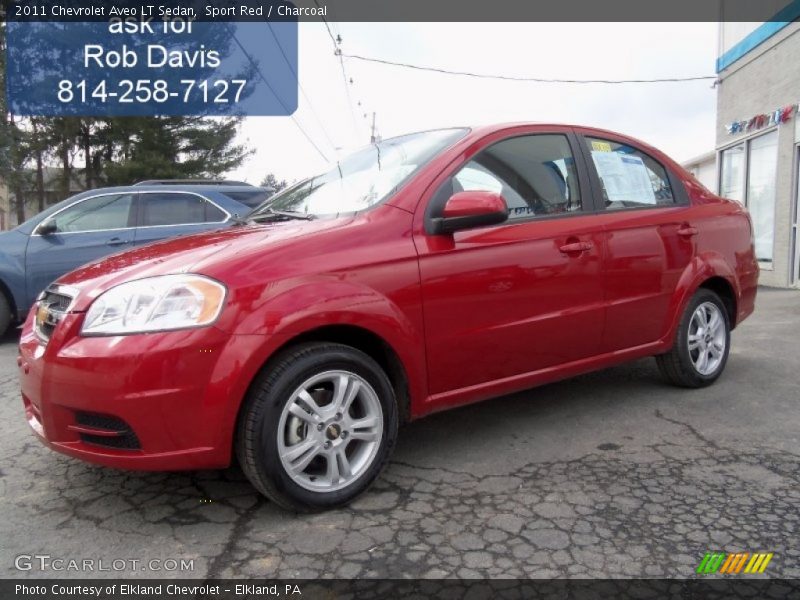 Sport Red / Charcoal 2011 Chevrolet Aveo LT Sedan