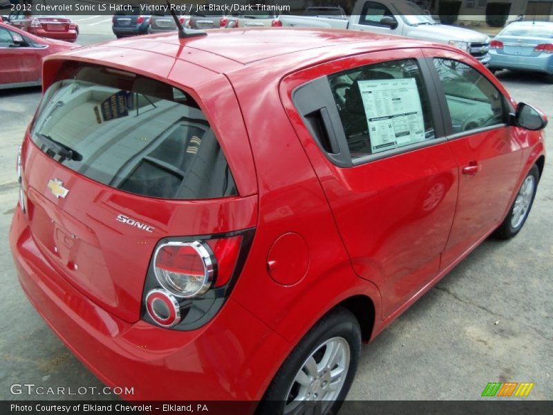 Victory Red / Jet Black/Dark Titanium 2012 Chevrolet Sonic LS Hatch
