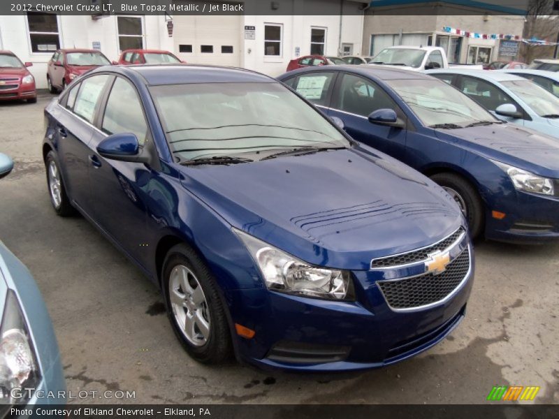 Blue Topaz Metallic / Jet Black 2012 Chevrolet Cruze LT