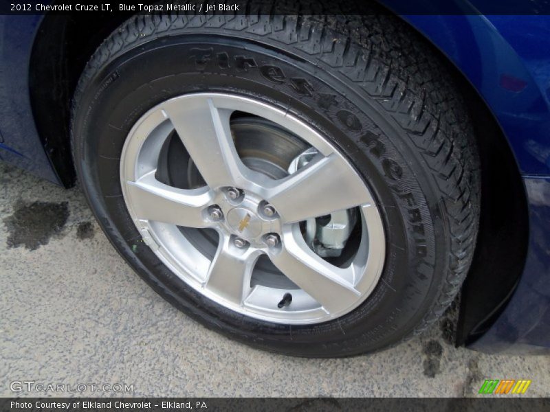 Blue Topaz Metallic / Jet Black 2012 Chevrolet Cruze LT