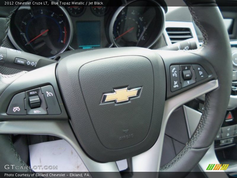 Blue Topaz Metallic / Jet Black 2012 Chevrolet Cruze LT