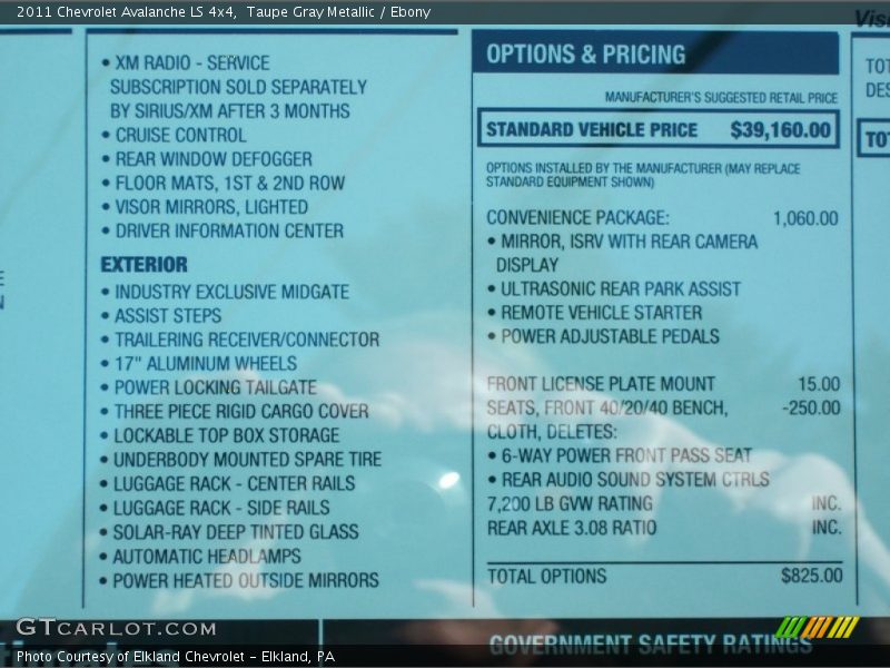 Taupe Gray Metallic / Ebony 2011 Chevrolet Avalanche LS 4x4
