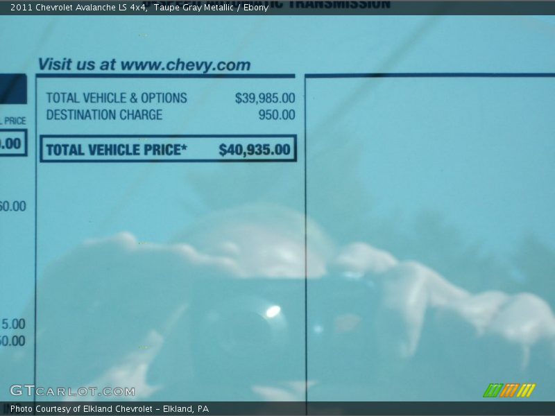 Taupe Gray Metallic / Ebony 2011 Chevrolet Avalanche LS 4x4