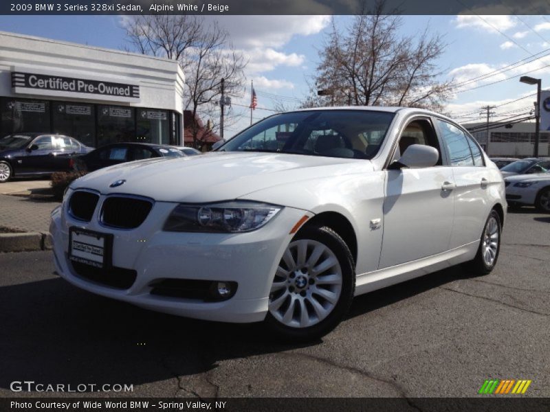 Alpine White / Beige 2009 BMW 3 Series 328xi Sedan