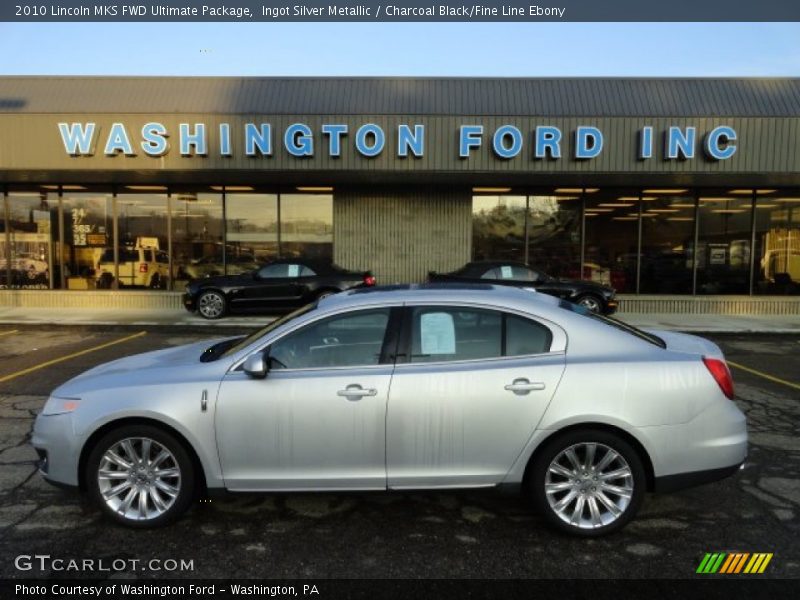 Ingot Silver Metallic / Charcoal Black/Fine Line Ebony 2010 Lincoln MKS FWD Ultimate Package