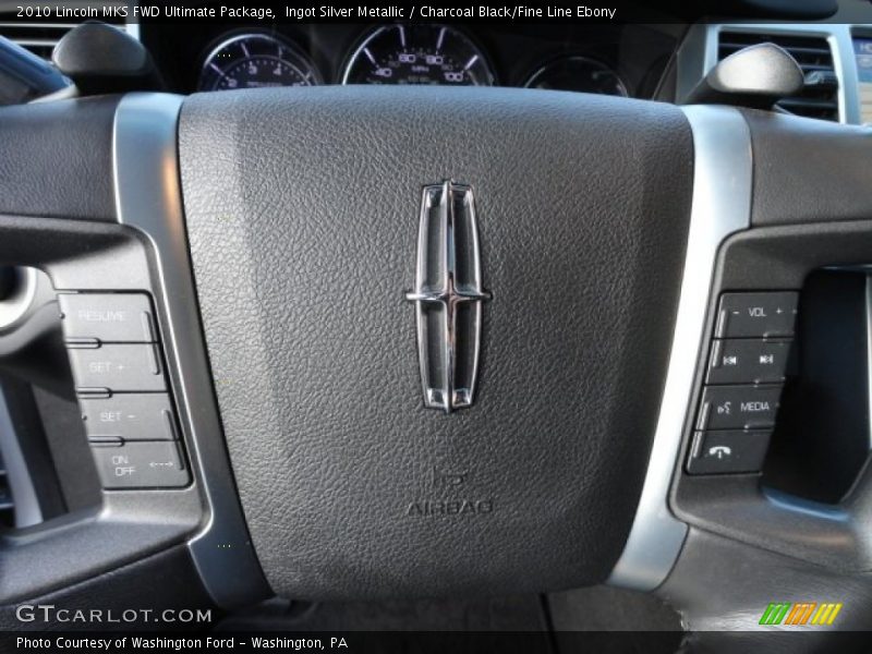Ingot Silver Metallic / Charcoal Black/Fine Line Ebony 2010 Lincoln MKS FWD Ultimate Package