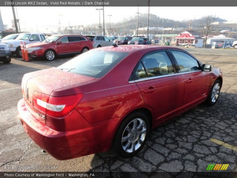 Vivid Red Metallic / Dark Charcoal 2009 Lincoln MKZ Sedan