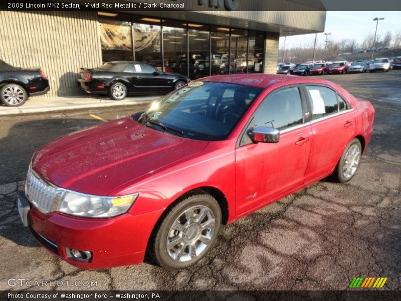 Vivid Red Metallic / Dark Charcoal 2009 Lincoln MKZ Sedan
