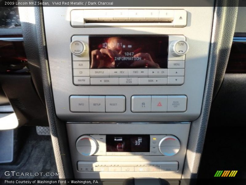 Vivid Red Metallic / Dark Charcoal 2009 Lincoln MKZ Sedan