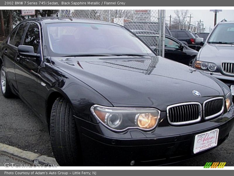 Black Sapphire Metallic / Flannel Grey 2002 BMW 7 Series 745i Sedan