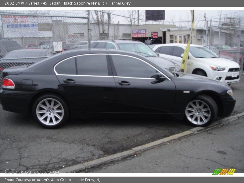 Black Sapphire Metallic / Flannel Grey 2002 BMW 7 Series 745i Sedan