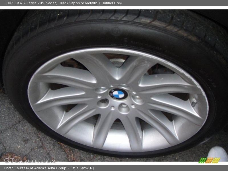 Black Sapphire Metallic / Flannel Grey 2002 BMW 7 Series 745i Sedan