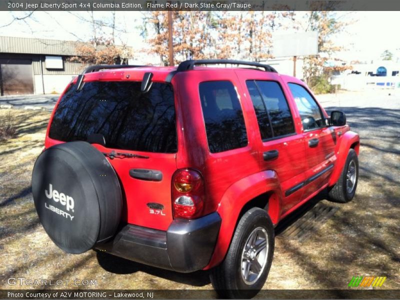 Flame Red / Dark Slate Gray/Taupe 2004 Jeep Liberty Sport 4x4 Columbia Edition