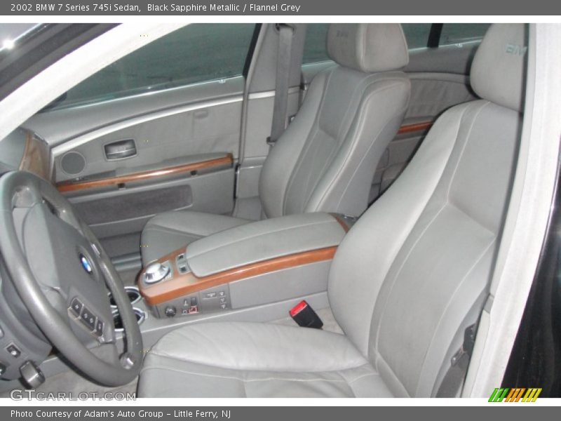 Black Sapphire Metallic / Flannel Grey 2002 BMW 7 Series 745i Sedan