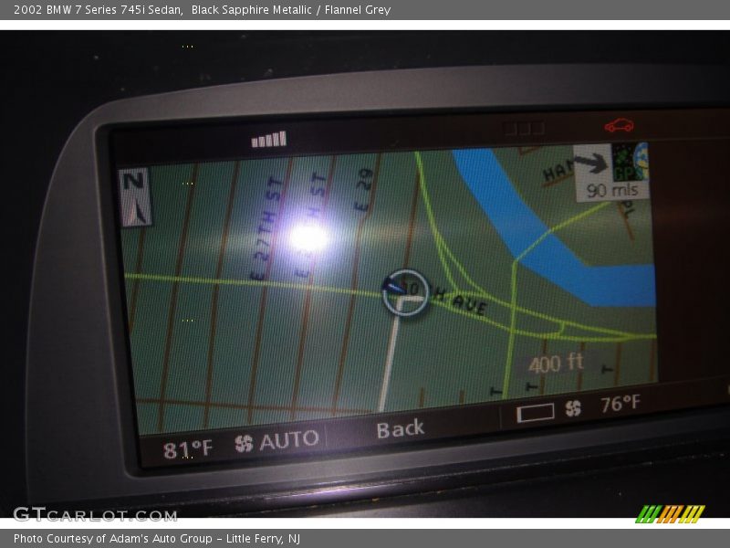 Black Sapphire Metallic / Flannel Grey 2002 BMW 7 Series 745i Sedan