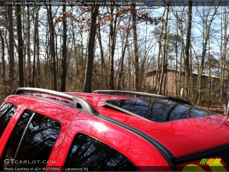 Flame Red / Dark Slate Gray/Taupe 2004 Jeep Liberty Sport 4x4 Columbia Edition
