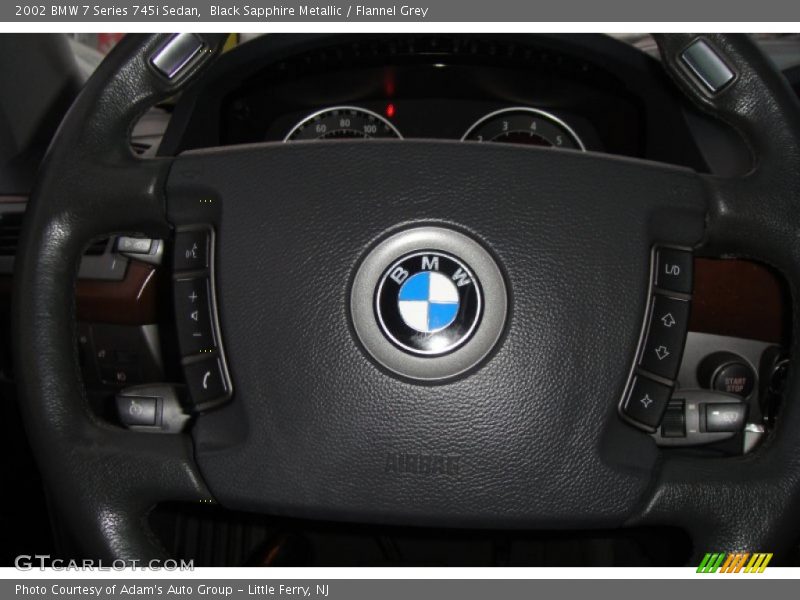 Black Sapphire Metallic / Flannel Grey 2002 BMW 7 Series 745i Sedan