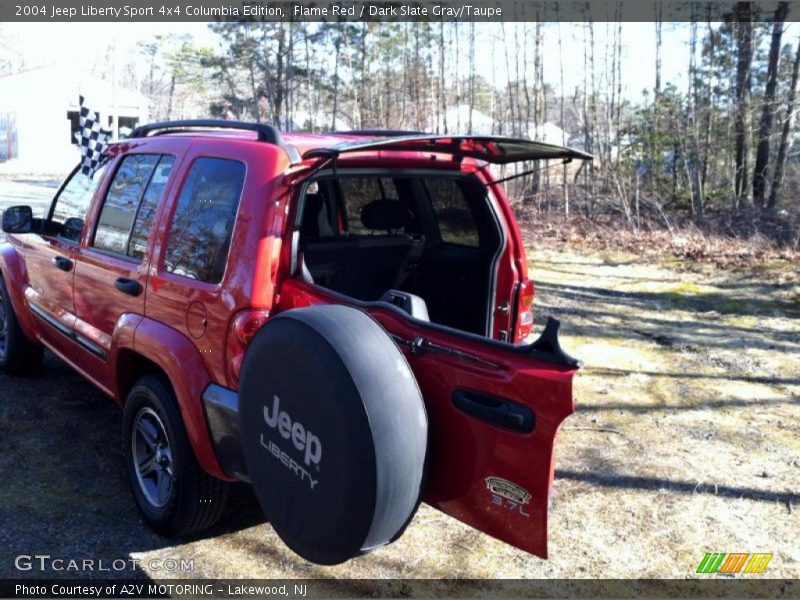 Flame Red / Dark Slate Gray/Taupe 2004 Jeep Liberty Sport 4x4 Columbia Edition