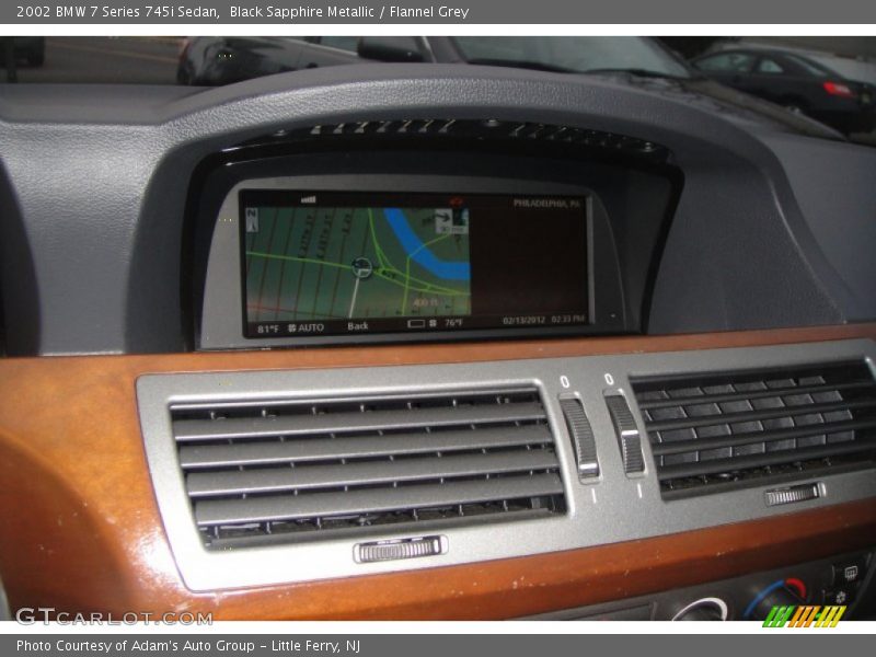 Black Sapphire Metallic / Flannel Grey 2002 BMW 7 Series 745i Sedan