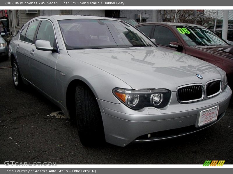 Titanium Silver Metallic / Flannel Grey 2002 BMW 7 Series 745i Sedan