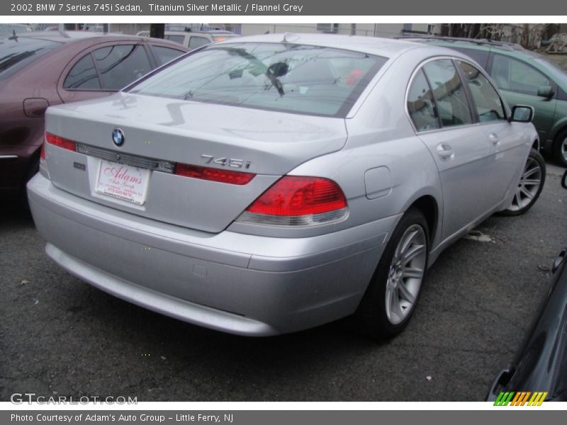 Titanium Silver Metallic / Flannel Grey 2002 BMW 7 Series 745i Sedan