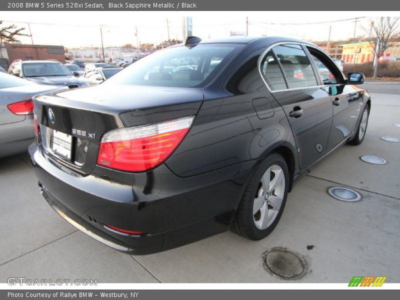Black Sapphire Metallic / Black 2008 BMW 5 Series 528xi Sedan