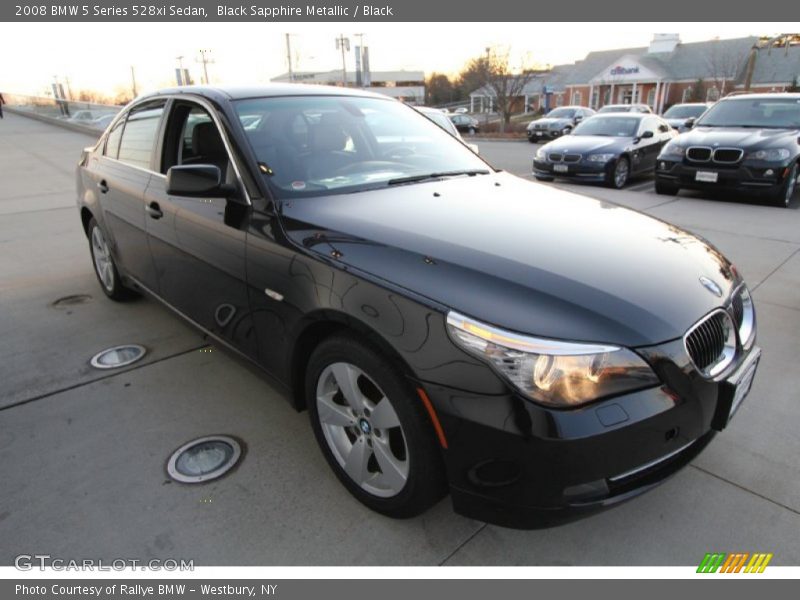 Black Sapphire Metallic / Black 2008 BMW 5 Series 528xi Sedan