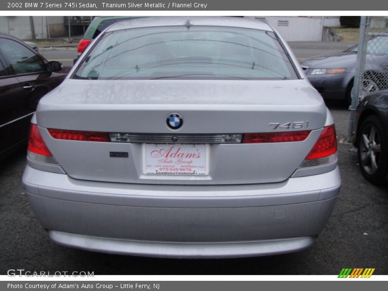 Titanium Silver Metallic / Flannel Grey 2002 BMW 7 Series 745i Sedan