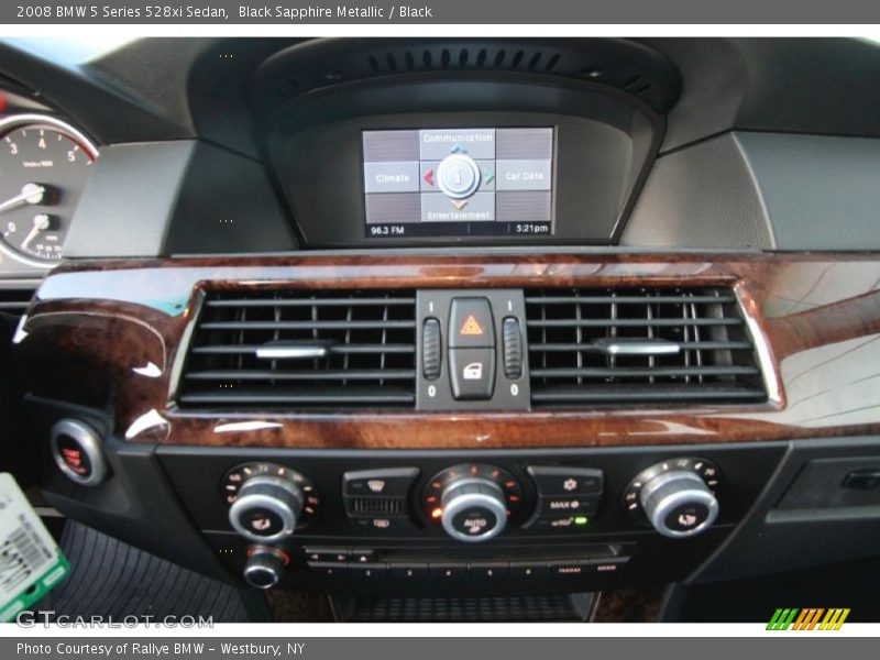 Black Sapphire Metallic / Black 2008 BMW 5 Series 528xi Sedan