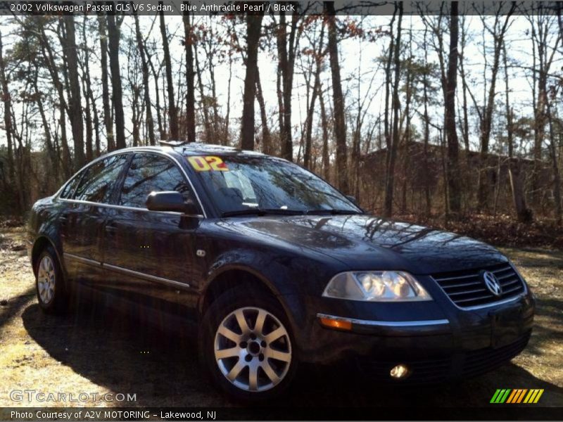 Blue Anthracite Pearl / Black 2002 Volkswagen Passat GLS V6 Sedan