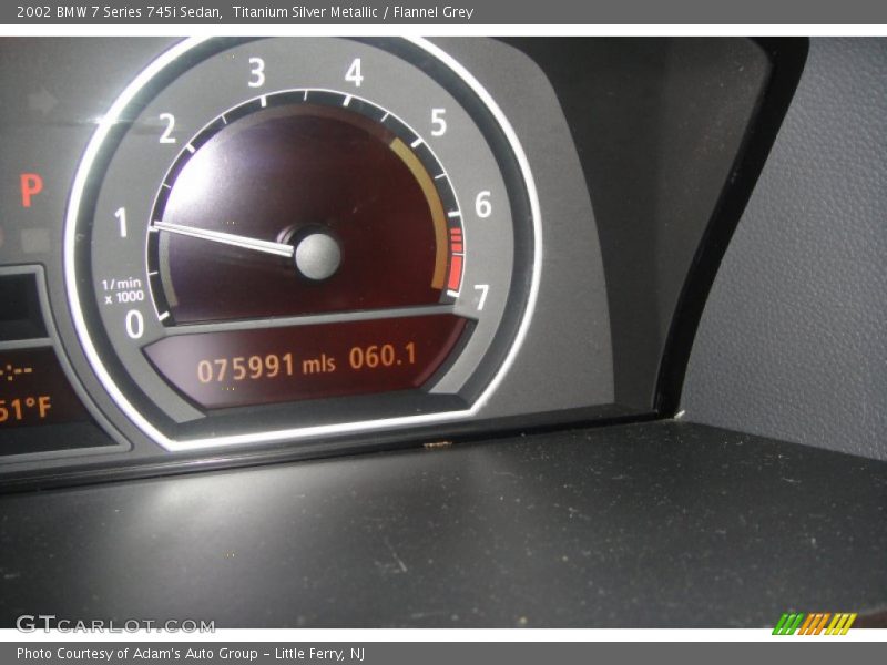 Titanium Silver Metallic / Flannel Grey 2002 BMW 7 Series 745i Sedan