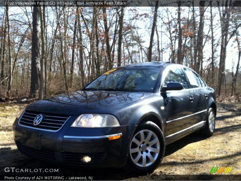 Blue Anthracite Pearl / Black 2002 Volkswagen Passat GLS V6 Sedan