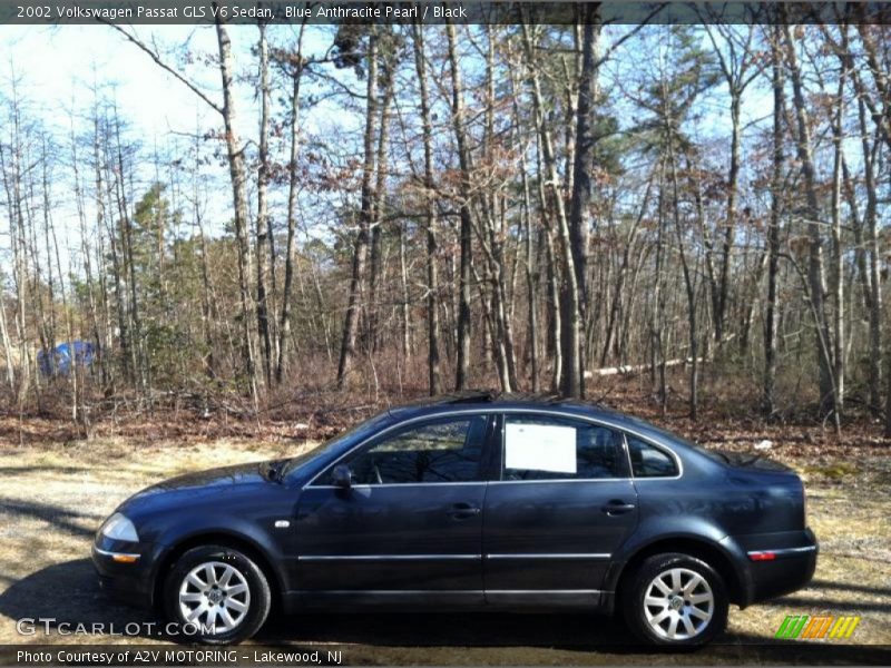 Blue Anthracite Pearl / Black 2002 Volkswagen Passat GLS V6 Sedan