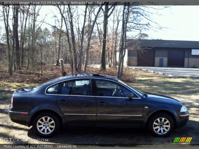 Blue Anthracite Pearl / Black 2002 Volkswagen Passat GLS V6 Sedan