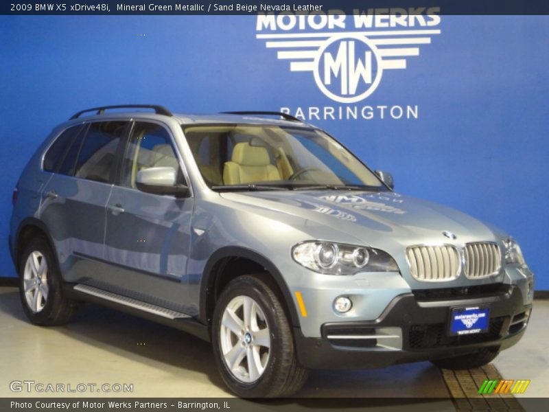 Mineral Green Metallic / Sand Beige Nevada Leather 2009 BMW X5 xDrive48i