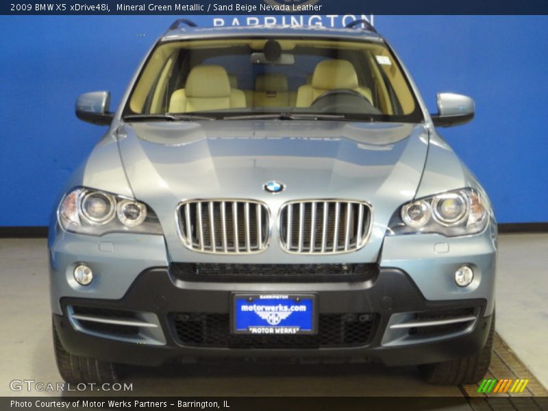 Mineral Green Metallic / Sand Beige Nevada Leather 2009 BMW X5 xDrive48i