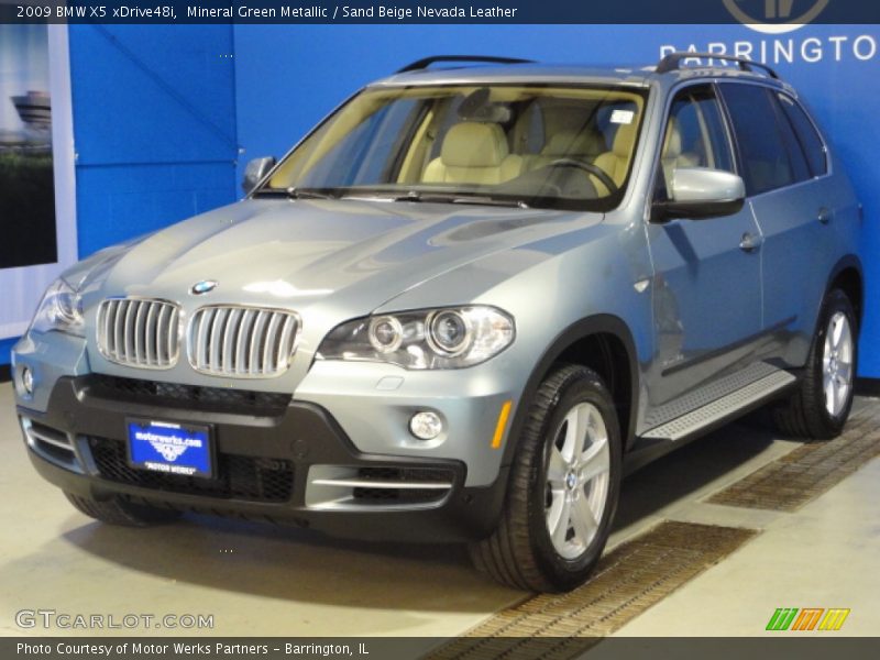 Mineral Green Metallic / Sand Beige Nevada Leather 2009 BMW X5 xDrive48i