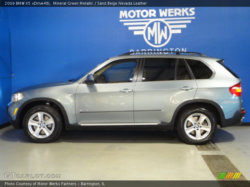 Mineral Green Metallic / Sand Beige Nevada Leather 2009 BMW X5 xDrive48i