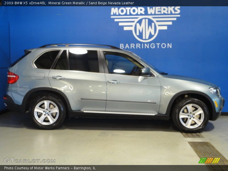 Mineral Green Metallic / Sand Beige Nevada Leather 2009 BMW X5 xDrive48i