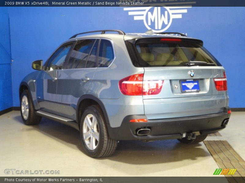 Mineral Green Metallic / Sand Beige Nevada Leather 2009 BMW X5 xDrive48i