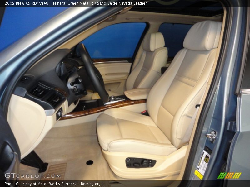 Mineral Green Metallic / Sand Beige Nevada Leather 2009 BMW X5 xDrive48i