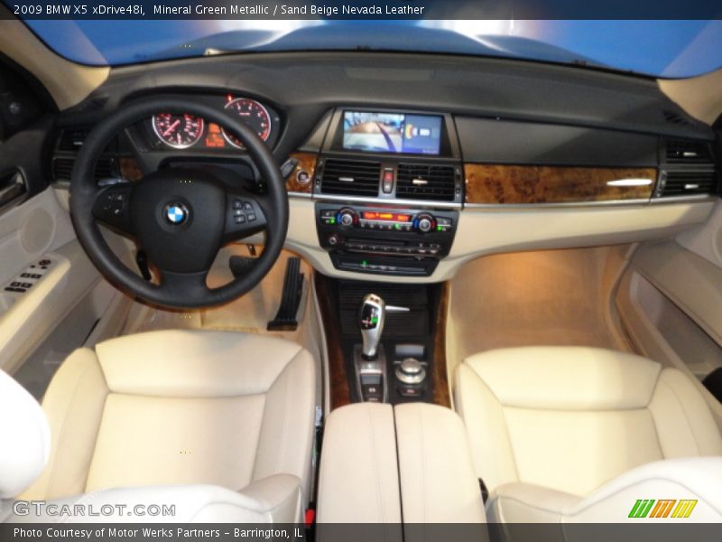 Mineral Green Metallic / Sand Beige Nevada Leather 2009 BMW X5 xDrive48i
