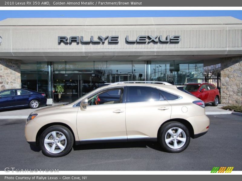Golden Almond Metallic / Parchment/Brown Walnut 2010 Lexus RX 350 AWD