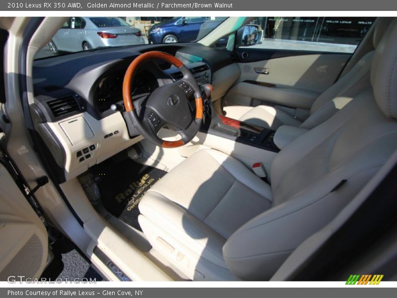 Golden Almond Metallic / Parchment/Brown Walnut 2010 Lexus RX 350 AWD