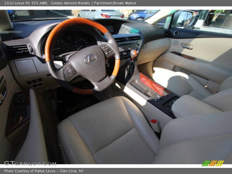 Golden Almond Metallic / Parchment/Brown Walnut 2010 Lexus RX 350 AWD