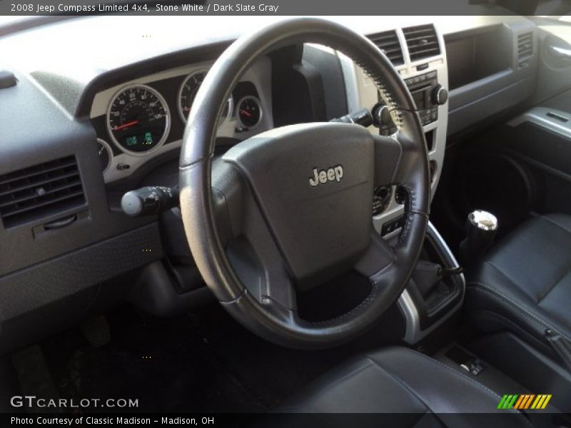 Stone White / Dark Slate Gray 2008 Jeep Compass Limited 4x4