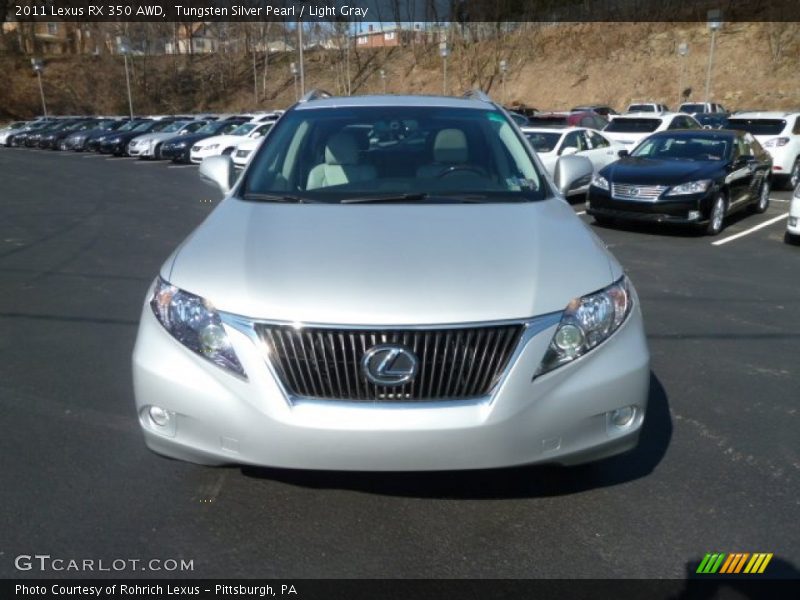 Tungsten Silver Pearl / Light Gray 2011 Lexus RX 350 AWD