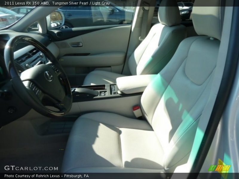 Tungsten Silver Pearl / Light Gray 2011 Lexus RX 350 AWD
